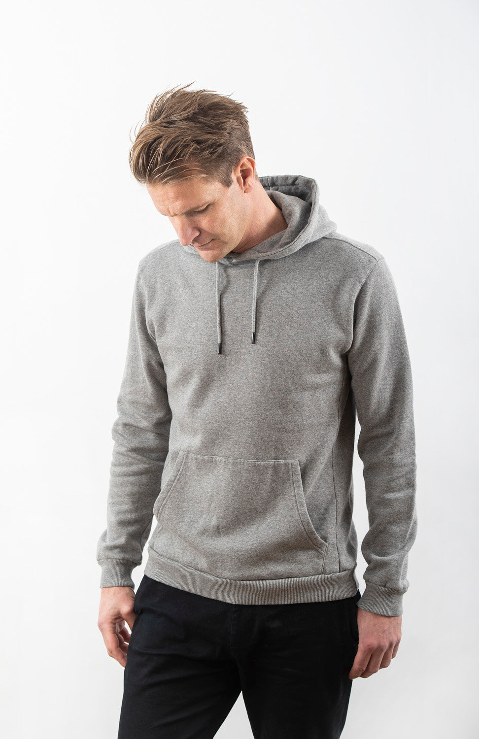 HOODIE GRÅ MELANGE