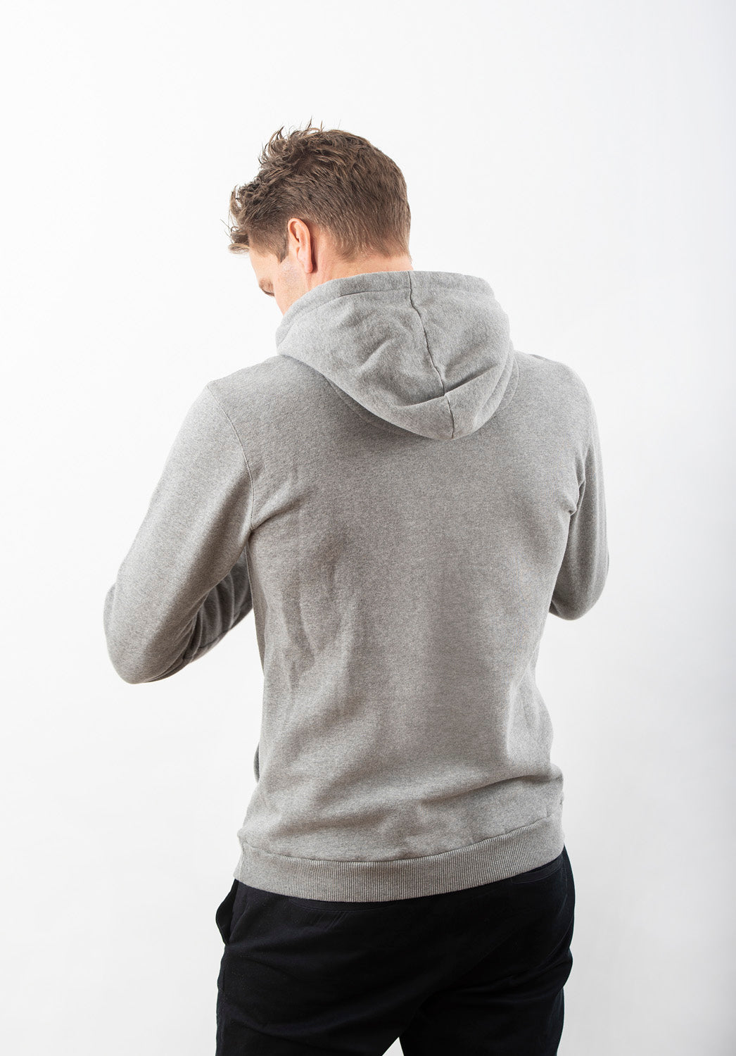 HOODIE GRÅ MELANGE