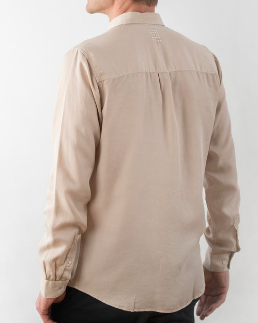 TENCEL SKJORTA BEIGE