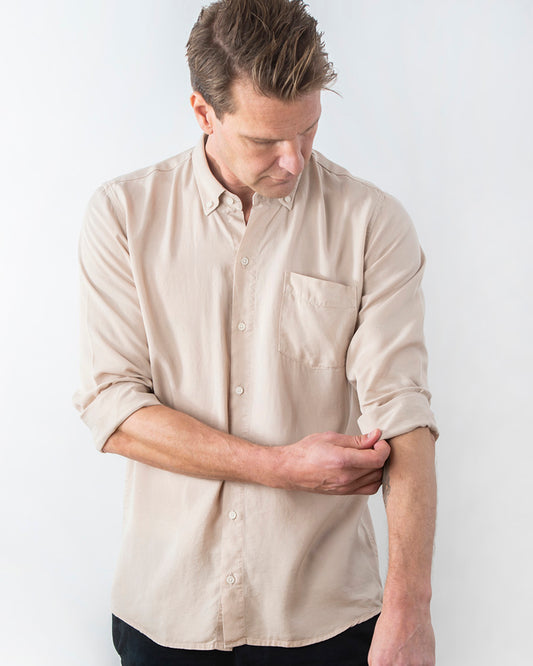 TENCEL SKJORTA BEIGE