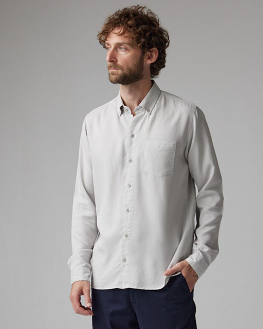 TENCEL SKJORTA LIGHT GREY