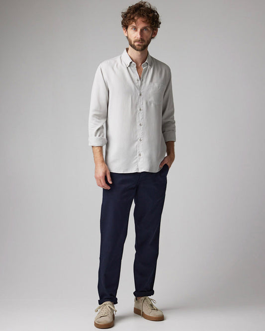 TENCEL SKJORTA LIGHT GREY