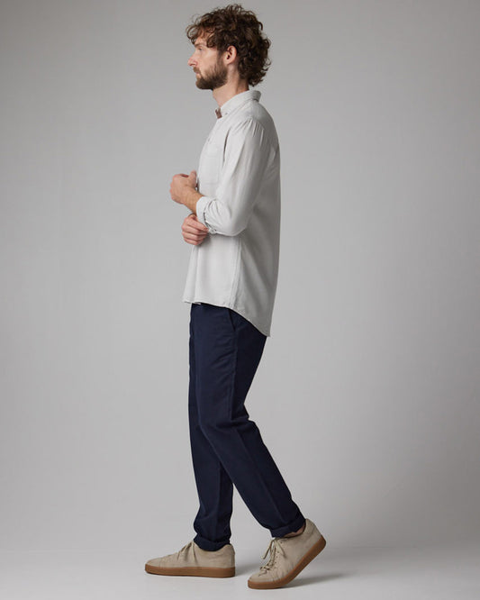 TENCEL SKJORTA LIGHT GREY