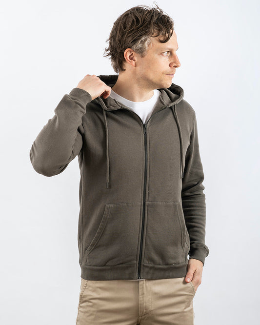 ZIP HOODIE ARMY OLIVE