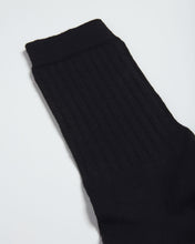 Load image into Gallery viewer, MERINO SOCK SOLID BLACK- 2 PACK
