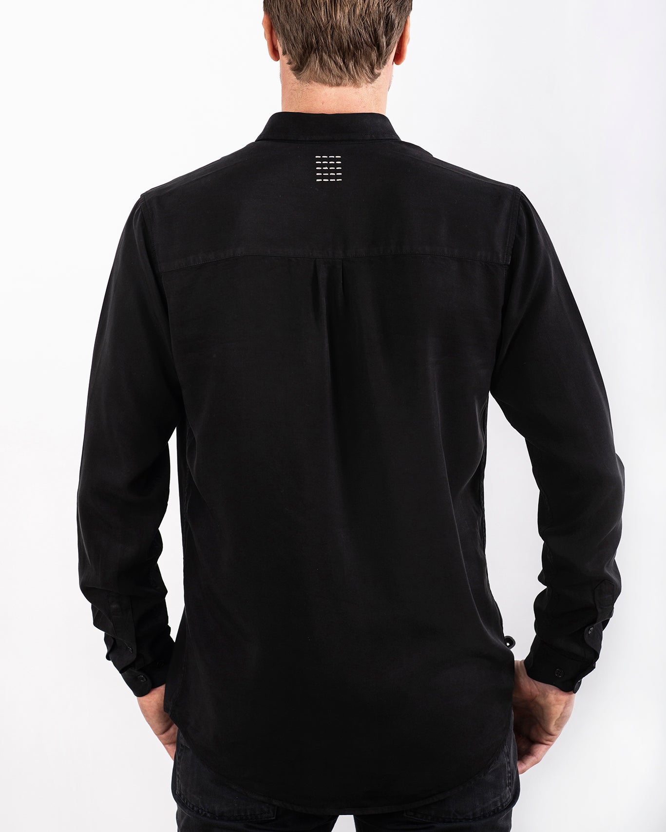 TENCEL SHIRT BLACK-shirts-Blankdays