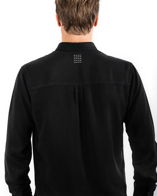 TENCEL SHIRT BLACK-shirts-Blankdays