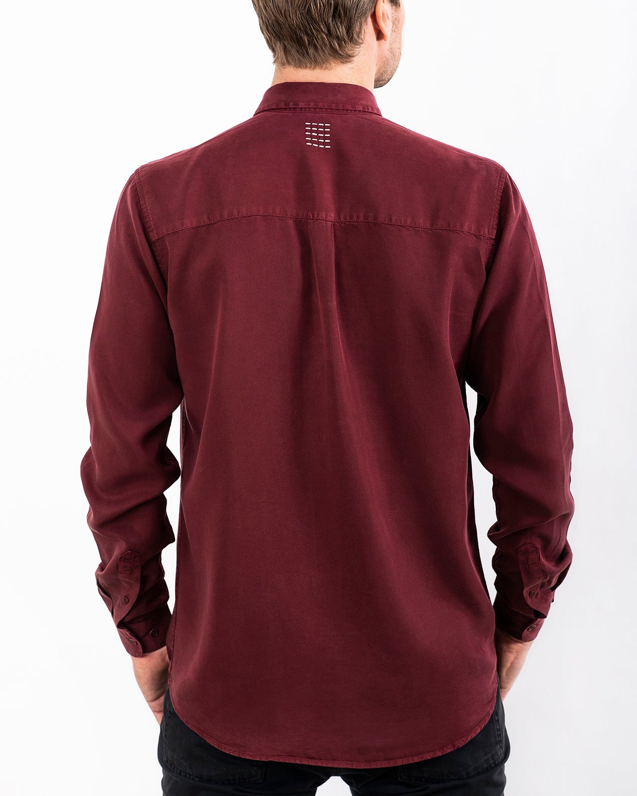 TENCEL SHIRT DEEP BURGUNDY-shirts-Blankdays