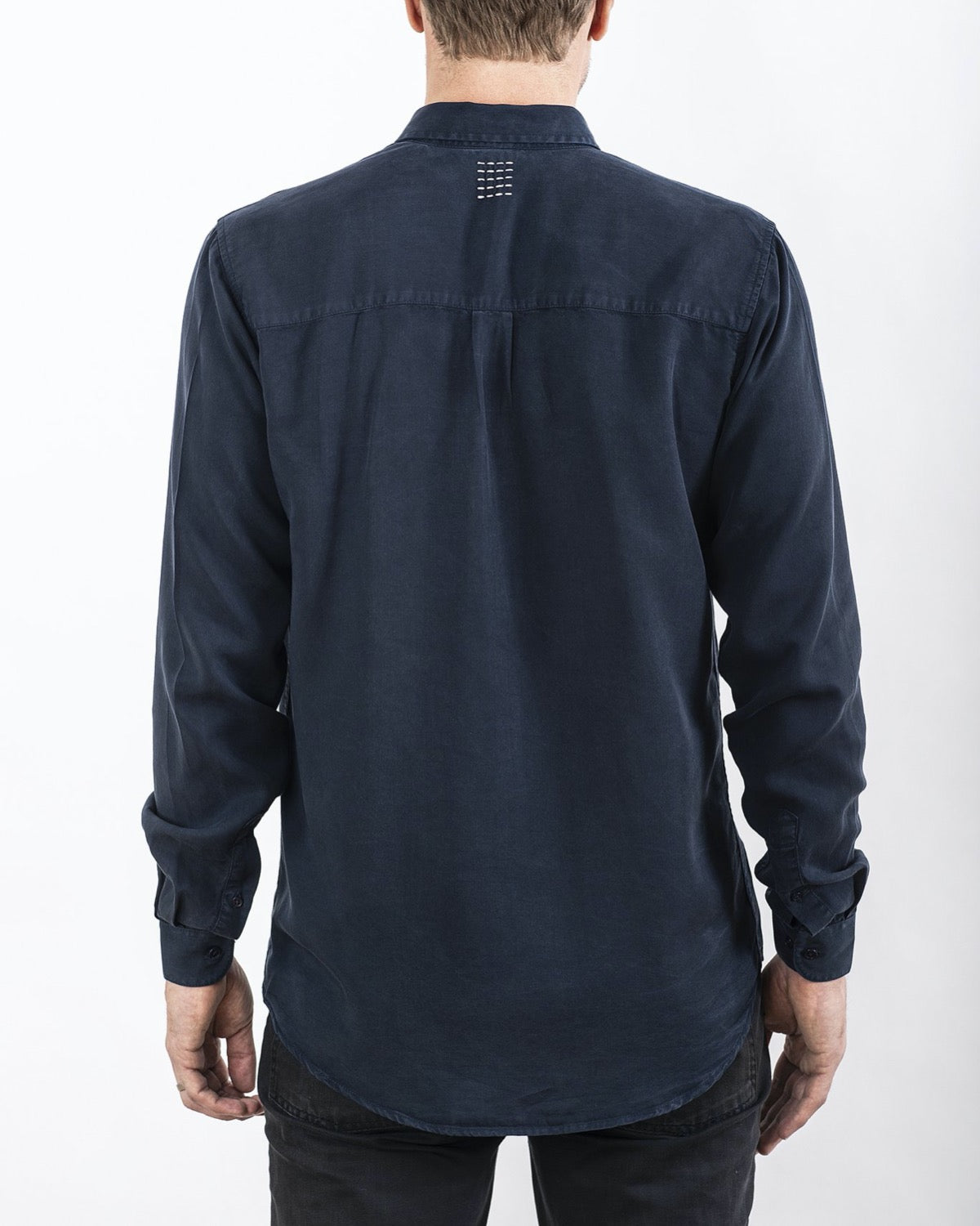 TENCEL SHIRT NAVY-shirts-Blankdays