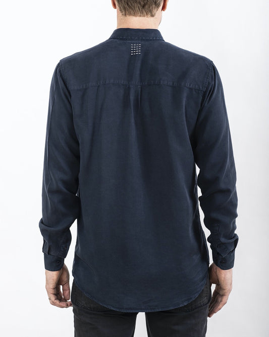 TENCEL SHIRT NAVY-shirts-Blankdays