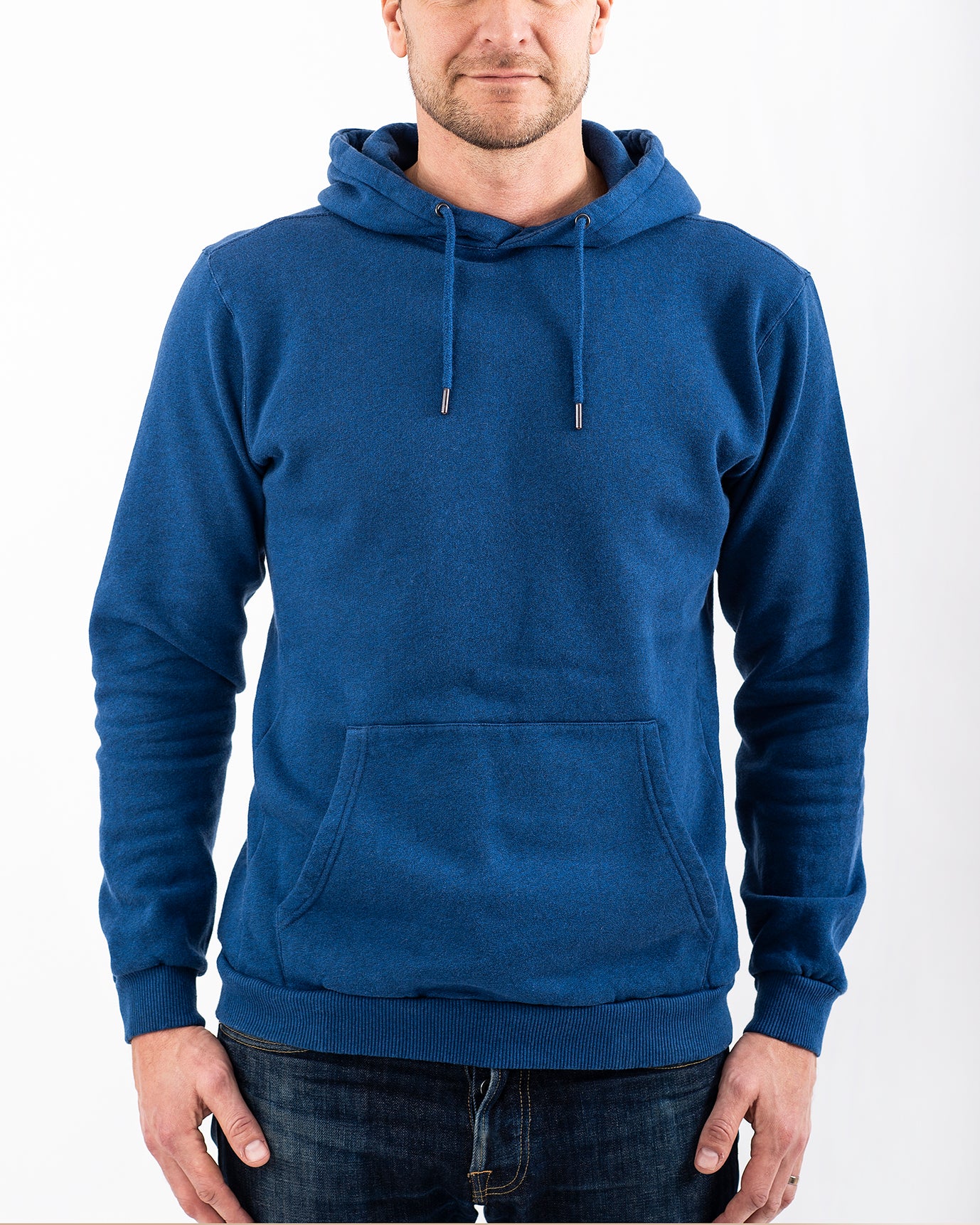 HOODIE BLUE MELANGE-Hoodie-Blankdays