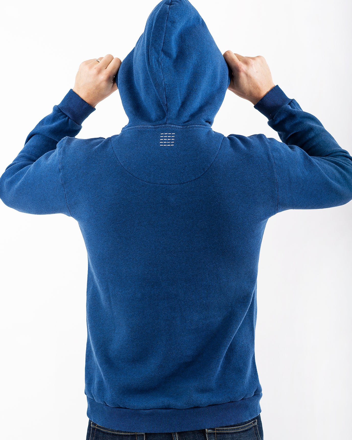 HOODIE BLUE MELANGE-Hoodie-Blankdays