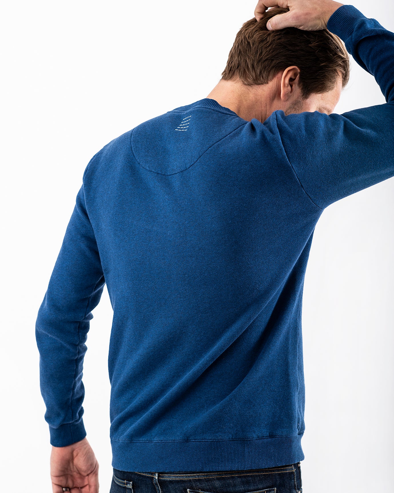 SWEATSHIRT BLUE MELANGE-Sweatshirt-Blankdays