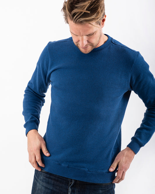 SWEATSHIRT BLUE MELANGE-Sweatshirt-Blankdays