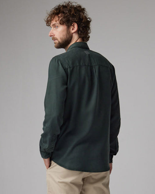 TENCEL SKJORTA DARK OLIVE