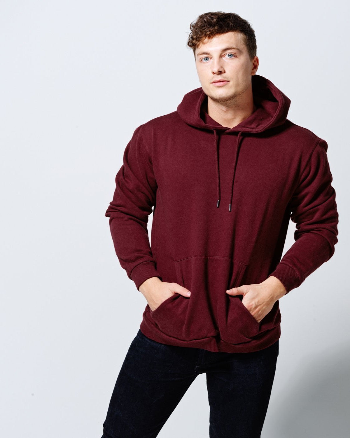 HOODIE DEEP BURGUNDY-Hoodie-Blankdays