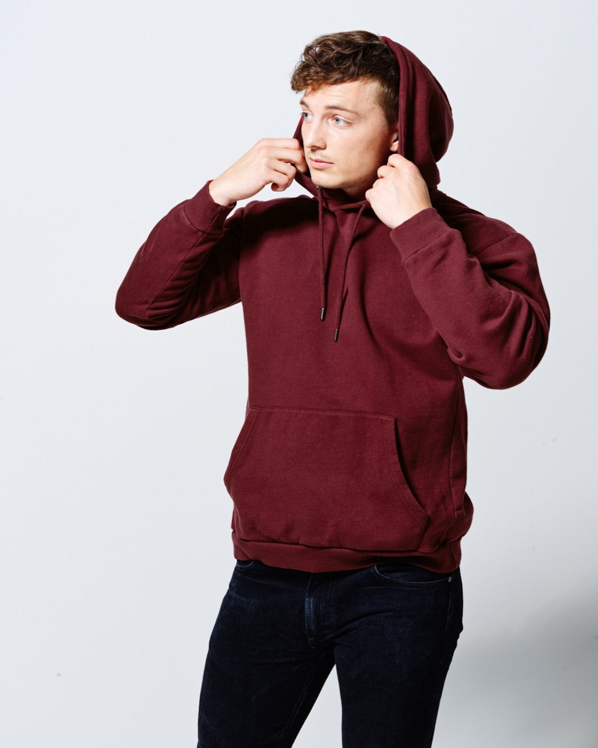 HOODIE DEEP BURGUNDY-Hoodie-Blankdays