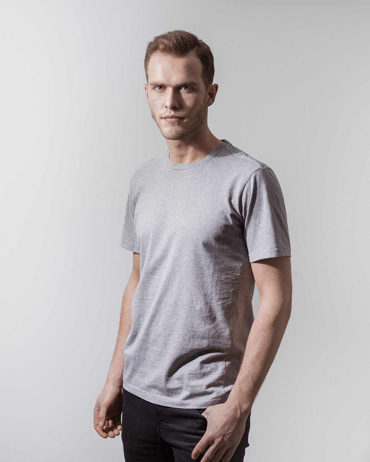 T- SHIRT GREY MELANGE-T-shirt-Blankdays