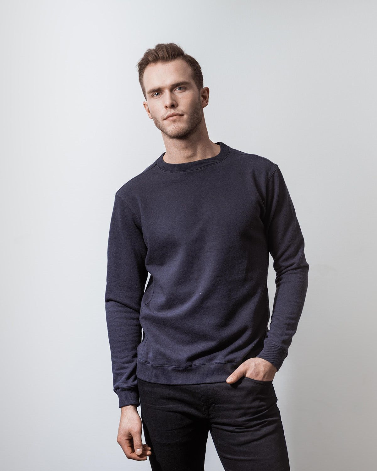 SWEATSHIRT NAVY-Sweatshirt-Blankdays