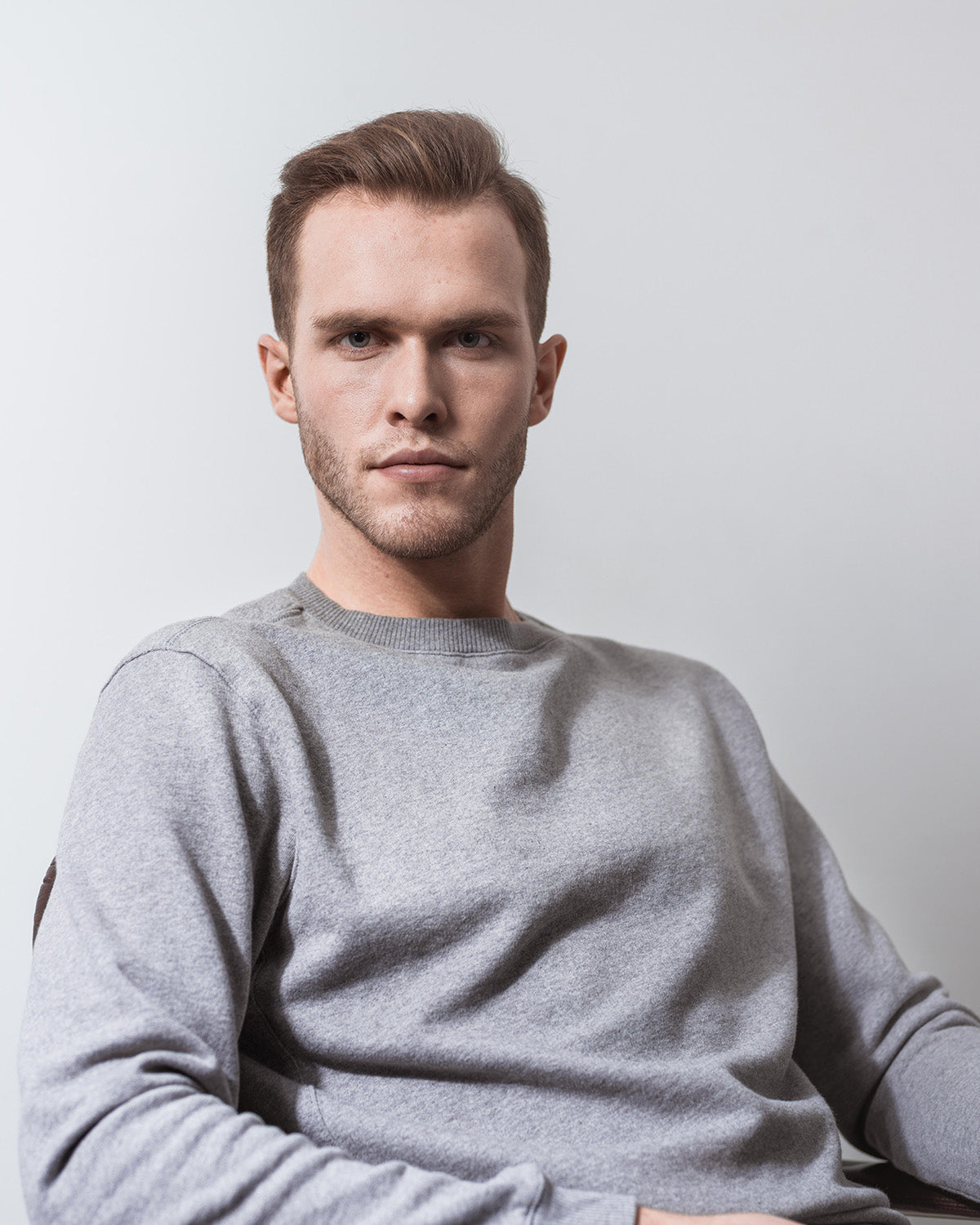 SWEATSHIRT GREY MELANGE-Sweatshirt-Blankdays