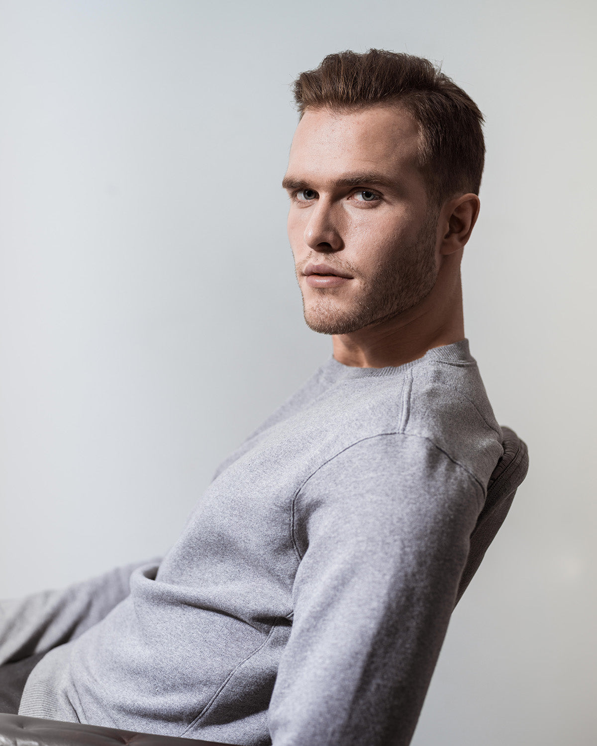 SWEATSHIRT GREY MELANGE-Sweatshirt-Blankdays