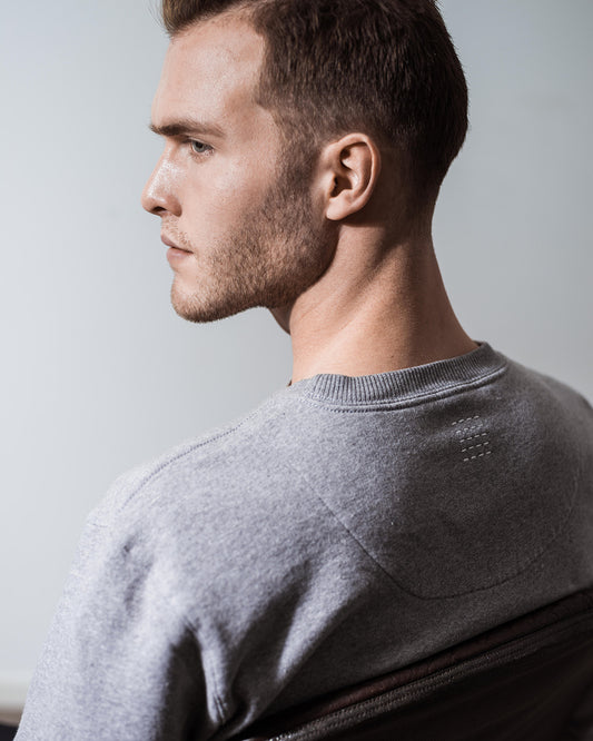 SWEATSHIRT GREY MELANGE-Sweatshirt-Blankdays