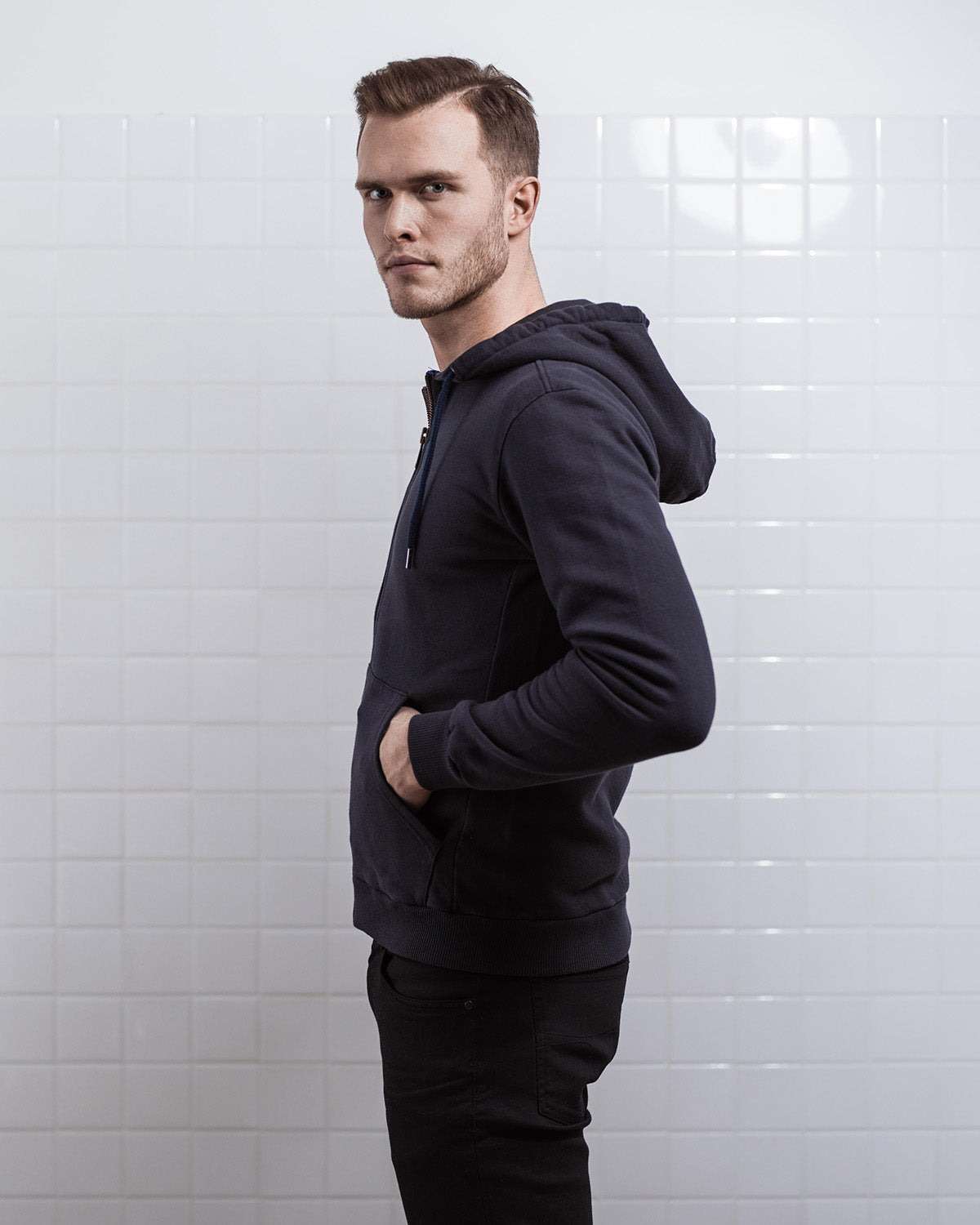 ZIP HOODIE NAVY-Zip hoodie-Blankdays