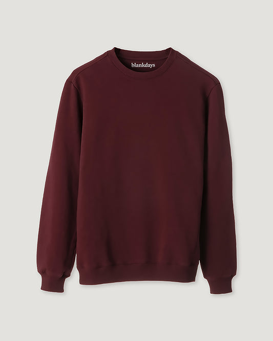 SWEATSHIRT DEEP BURGUNDY-Sweatshirt-Blankdays