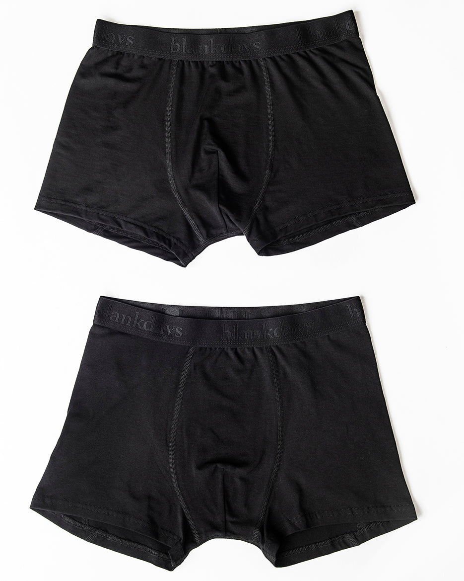 THE BOXER BRIEF SOLID BLACK- 2 PACK