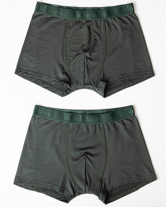 TENCEL™ BOXER SHORTS DARK OLIVE 2- PACK