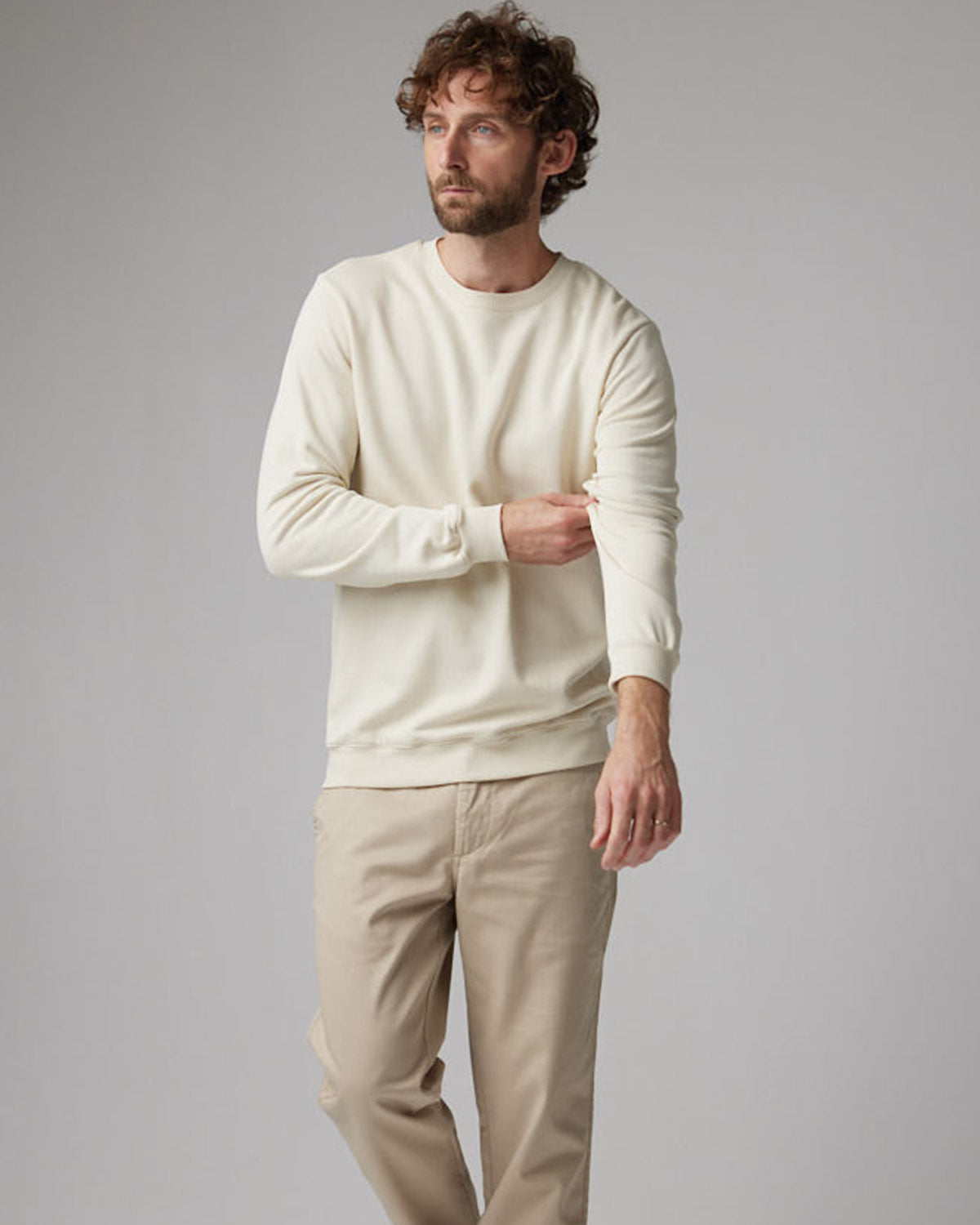 TENCEL™ SWEATSHIRT CLEAN BEIGE