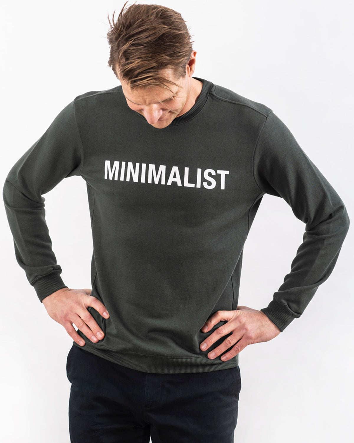 MINIMALIST TENCEL™-SWEATSHIRT DARK OLIVE