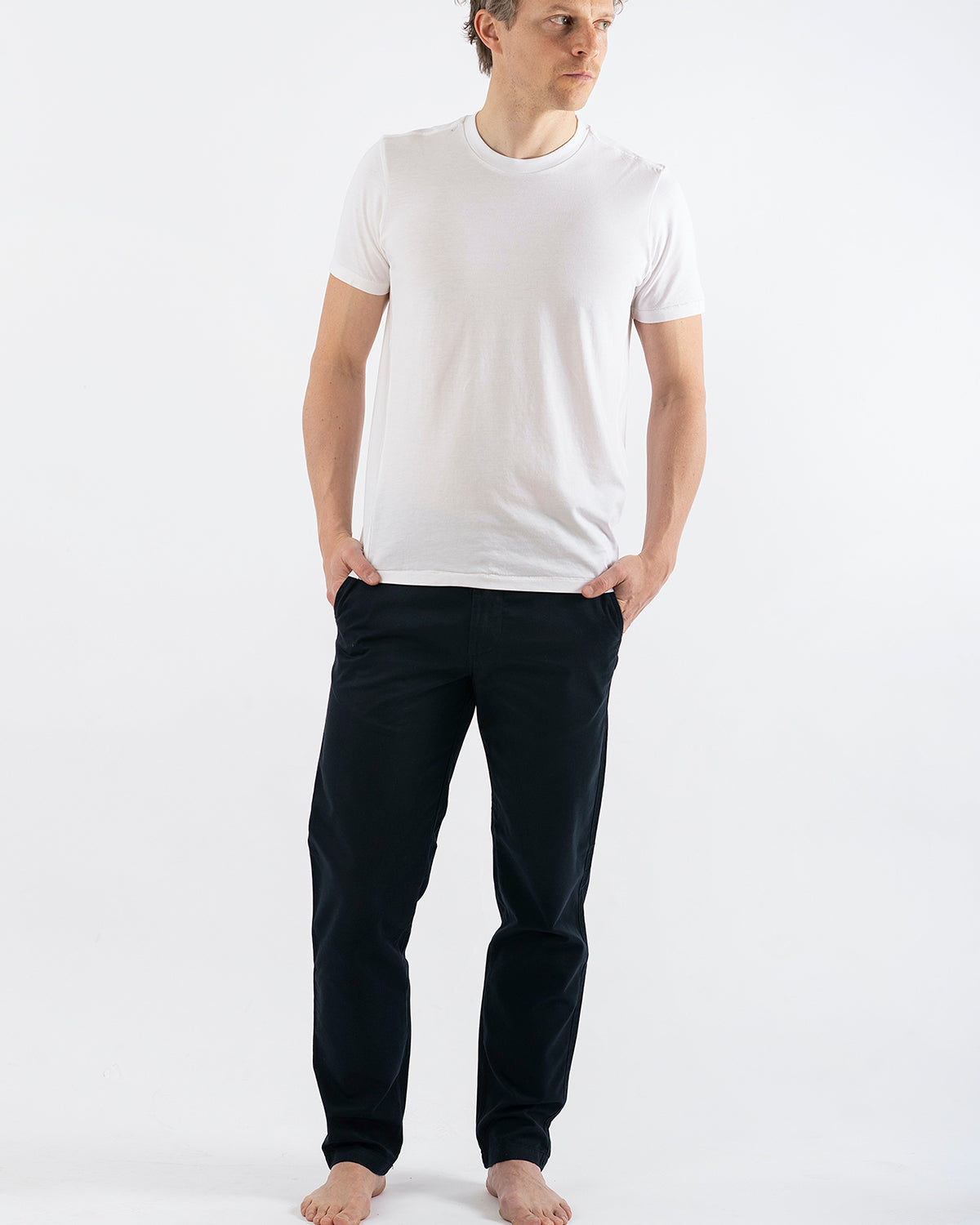 CHINOS MÖRK MARINBLÅ - KORT